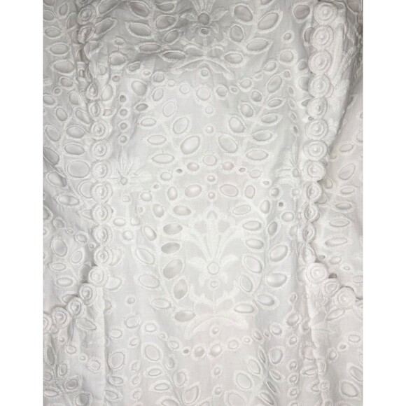 LILLY PULITZER SHELLI Formal Spring dress WHITE MINI EYELET Bow Cutout Size 6 - Picture 9 of 13